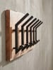 KADIMA DESIGN Design Wandgarderobe Akazie Massivholz / Metall 100 x 29 x 12,5 cm,