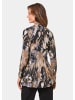 GOLDNER Kurzgröße:  Longjacke in schwarz / silbergrau / gemustert