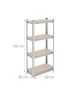 relaxdays Schwerlastregal in Silber - (B)60 x (H)138 x (T)30 cm