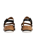 Gabor TwistNappa-Sandalen aus Leder mit Keilabsatz und Flechtmuster Schwarz