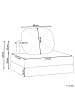 Beliani Schlafsofa OLDEN in Beige - (W) 81 x (H) 54 x (L) 91 cm