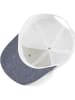 styleBREAKER Snapback Cap in Jeansblau meliert / Weiß