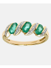 Diamant L'éternel Eternity-Ring aus 375 Gelbgold mit Diamant mit Smaragd