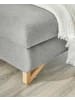 Furn.Design Ecksofa hellgrau Struktur-Stoff, Sofa mit Bettfunktion und Stauraum 284 cm