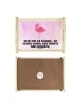 Mr. & Mrs. Panda Servier Tablett Flamingo Classic mit Spruch in Aquarell Pink