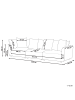 Beliani 3-Sitzer Sofa SIGTUNA in Weiß/Schwarz - (W) 300 x (H) 86 x (L) 102 cm