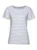 AJC T-Shirt in weiß-hellgrau-gestreift
