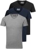 Jack & Jones 3er-Set  T-Shirt in Grey/blue/black