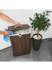 relaxdays Wäschekorb in Braun - (B)43,5 x (H)65,5 x (T)33,5 cm