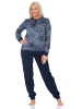 NORMANN Frottee Schlafanzug langarm Bündchen Sterne - 87138 in marine