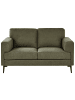 Beliani 2-Sitzer Sofa LOUSTO in Grün/Schwarz - (W) 156 x (H) 85 x (L) 65 cm