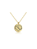 SILBERKETTEN-STORE Halskette mit Anhänger - HERZ - Edelstahl, gold