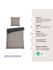 Schiesser Feinbiber-Bettwäsche-Set Doubleface in Taupe-Schwarz