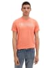 Tom Tailor T-Shirt PRINTED CREWNECK in Orange