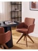 Beliani 2er-Set Esszimmerstuhl EVELYN in Orange/Braun