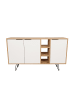 CALICOSY Sideboard CLARA in Weißeiche - (W)142  x (H)83  x (L)35,6 cm
