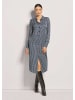 MADELEINE Hemdblusenkleid mit Grafik-Print in marine / wollweiß / stahlblau