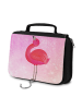 Mr. & Mrs. Panda beautycase Flamingo Stolz ohne Spruch in Aquarell Pink
