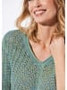 GOLDNER Kurzgröße:  Strickpullover Strickpullover mit V-Ausschnitt in bunt / gemustert