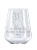 Mr. & Mrs. Panda Rotwein Glas Hund Glück mit Spruch in Transparent