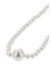 faina Women Beaded Necklace in Rose Gold White