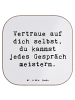Mr. & Mrs. Panda Glas-Untersetzer Spruch Ein schwieriges Gespräc... in Weiß