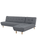 Beliani Modulsofa ALSTEN in Grau/Braun - (W) 257 x (H) 41 x (L) 161 cm