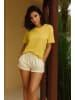 Reichstadt Reichstadt Regular Fit T-Shirt Damen Shoulder Drop 25RSW071 Yellow S