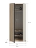 ebuy24 Kleiderschrank Oakland Eiche 80 x 53 cm
