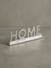 KADIMA DESIGN Deko | Aluminium, 22cm, Silber, Schriftzug HOME