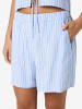 Noisy may Gestreifte Freizeitshorts mit elastischem Bund in Blau