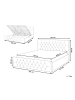 Beliani Doppelbett AMIENS in Grau - (W) 191 x (H) 109 x (L) 217 cm