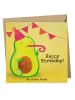 Mr. & Mrs. Panda Deluxe Karte Avocado Geburtstag Design mit Spruch in Weiß