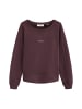 Marc O'Polo Sweatshirt relaxed garment-dyed in Black Cherry