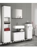 VCM  4-tlg. Komplett Badmöbel Badschrank Set Landos l in Weiß / Anthrazit