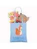 Mr. & Mrs. Panda Stofftasche Eichhörnchen Blume mit Spruch in Sky Blue