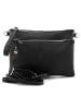 Florence Florence Umhängetasche, Handgelenktasche Leder schwarz ca. 23cm
