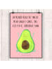 Mr. & Mrs. Panda Plakat Avocado Glücklich mit Spruch in Rot Pastell