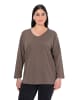 Ulla Popken Shirt in dunkles taupe