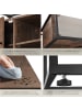 tectake Flurschrank, 100 x 38 x 80,5 cm Holz und Stahl, Glasplatte