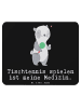 Mr. & Mrs. Panda Mauspad Panda Tischtennis mit Spruch in Schwarz