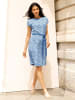 Sieh an! Jersey-Kleid in mittelblau-hellblau-bedruckt