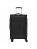 D&N Travel Line 9204 - 4-Rollen-Trolley M 66 cm erw. (schwarz) in schwarz
