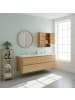relaxdays Hängeschrank in Natur - (B)59 x (H)66 x (T)21 cm