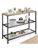 tectake Konsolentisch Bristol 100 x 30 x 81 cm, Industrial Holz hell, Eiche Sonoma