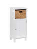Beliani Badezimmerschrank PACLLON in Weiß/Braun - (W) 40 x (H) 91 x (L) 30 cm