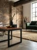 KADIMA DESIGN Beistelltisch | Sheesham/Metall, 45x40x45cm, Industrial