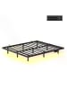 VASAGLE Bettgestell Conner in Mattschwarz - (B)160 x (H)26 x (T)200 cm