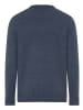 Man's World Rundhalspullover in blau melange