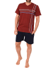 NORMANN Shorty Schlafanzug kurzarm Pyjama - 84252 in rot